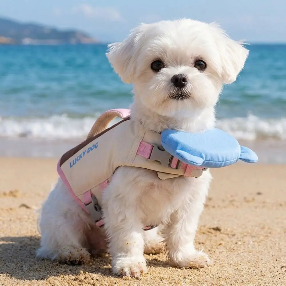 Strong Buoyancy Dog Life Jacket Adjustable Breathable Dog Swimming Suit Quick Drying Waterproof Dog Life Preserver Boating