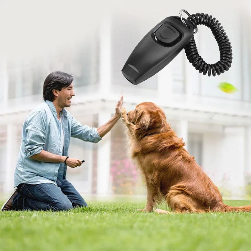 2in1 Dogs Pet Puppy Cats Training Clicker Whistle Click Trainer Obedience Pet Products