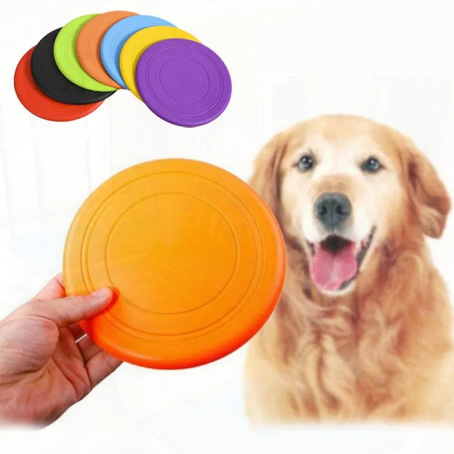 7 Colors Puppy Medium Dog Flying Disk Safety TPR Pet Interactive Toys for Large Dogs Golden Retriever Shepherd Training Supplie