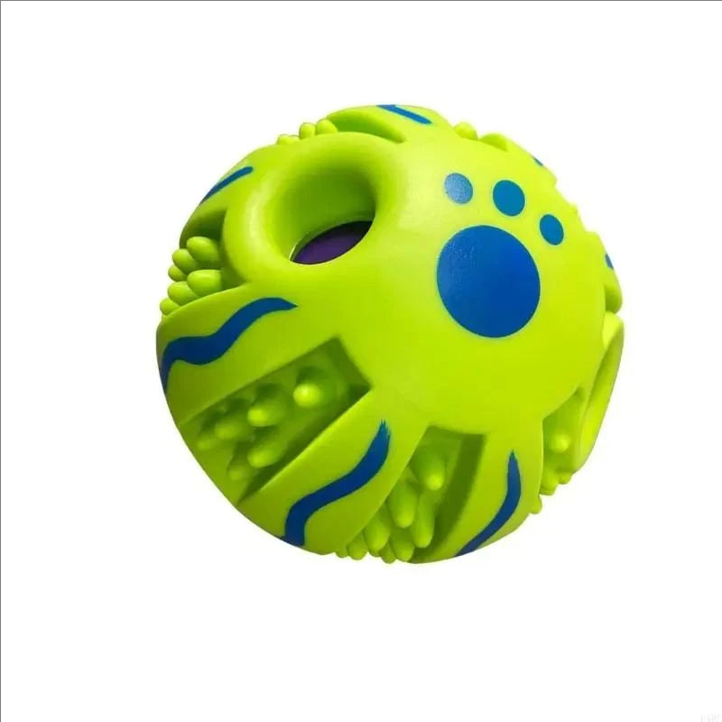 Squeaky Teeth Cleaning Dog Ball Chew Resistant Toy Bouncing For Large Breed Dogs Chew Resistant