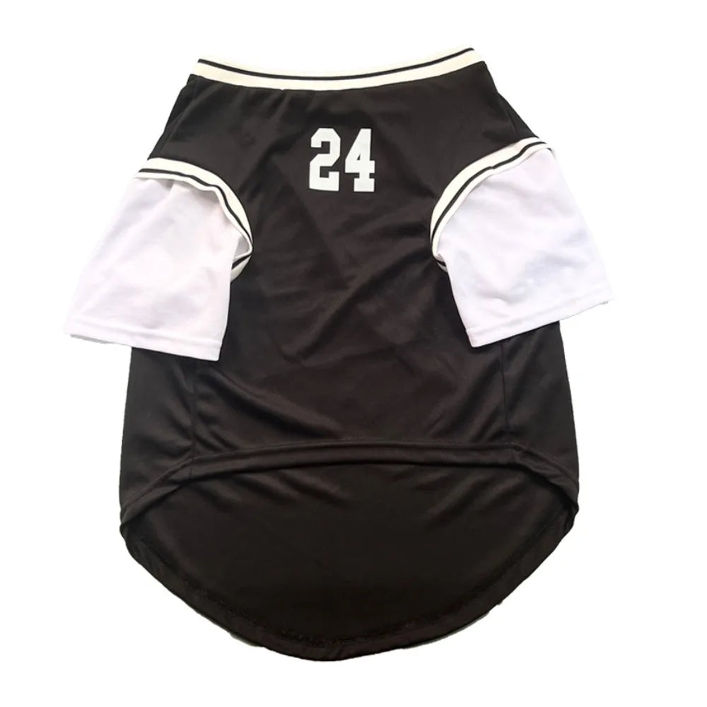Summer Pet Dog Cooling Vest Basketball Soft Faux Two-Piece Clothes Summer Casual Shirt For Medium Large Dog Labrador Pet Clothes