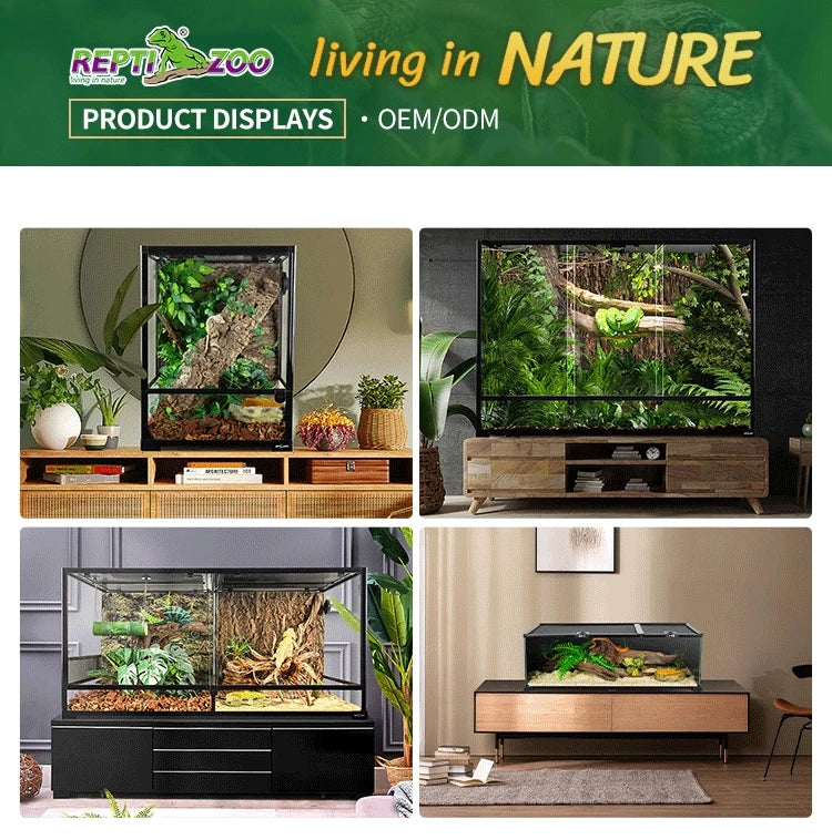 42 Gal 159 L Lizard Tank Enclosure for Bearded Dragon Black Snake Tank Glass Terrariums With Wire Mesh Screen Cover