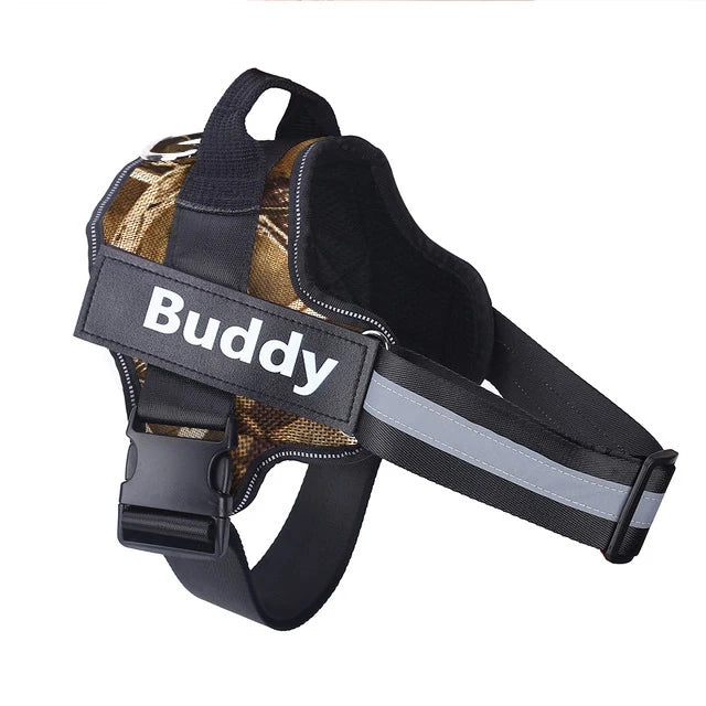 Personalized Dog Harness NO PULL Reflective Breathable Pet Harness For Small Large Dog Harness Vest With Name Custom Patch