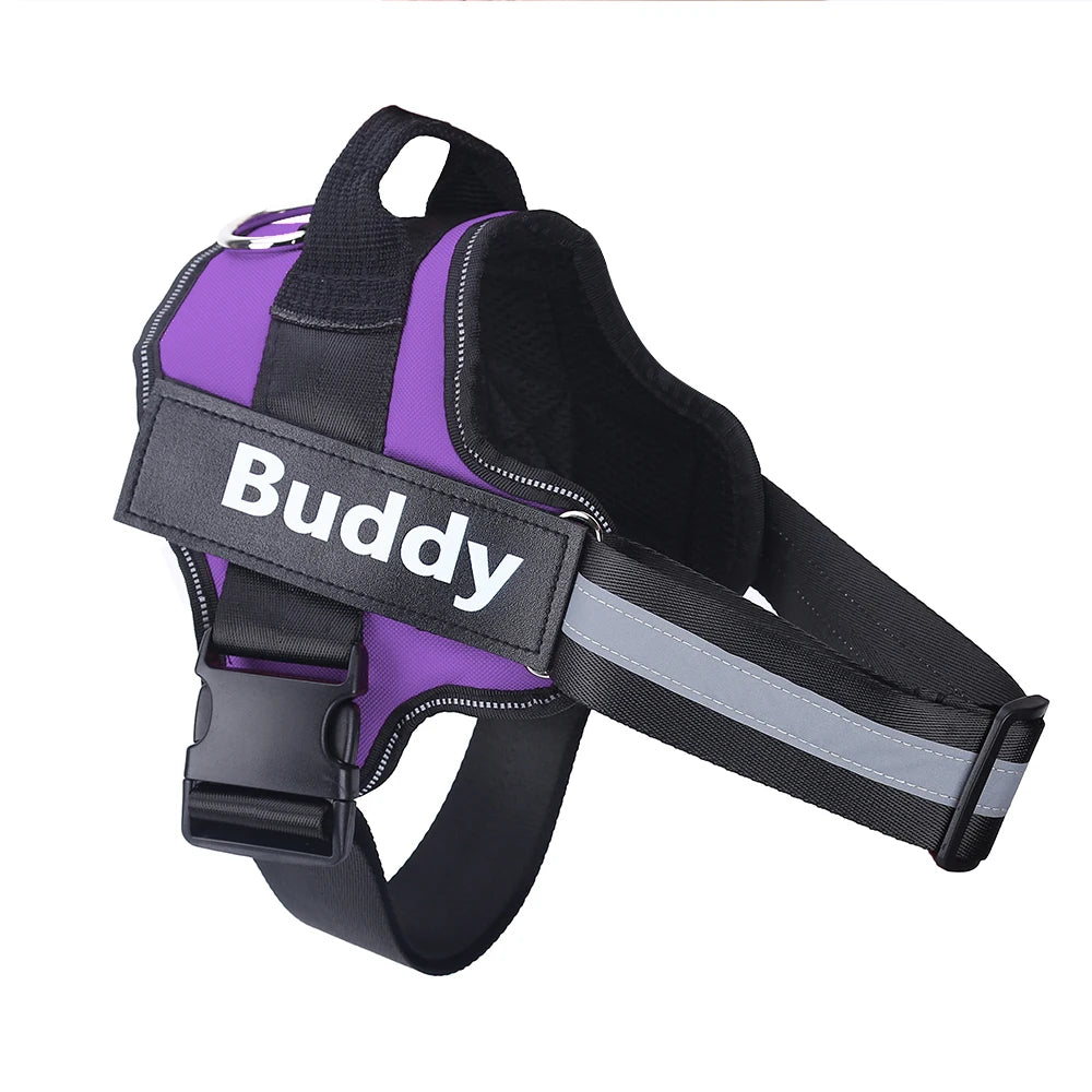 Personalized Dog Harness NO PULL Reflective Breathable Pet Harness For Small Large Dog Harness Vest With Name Custom Patch