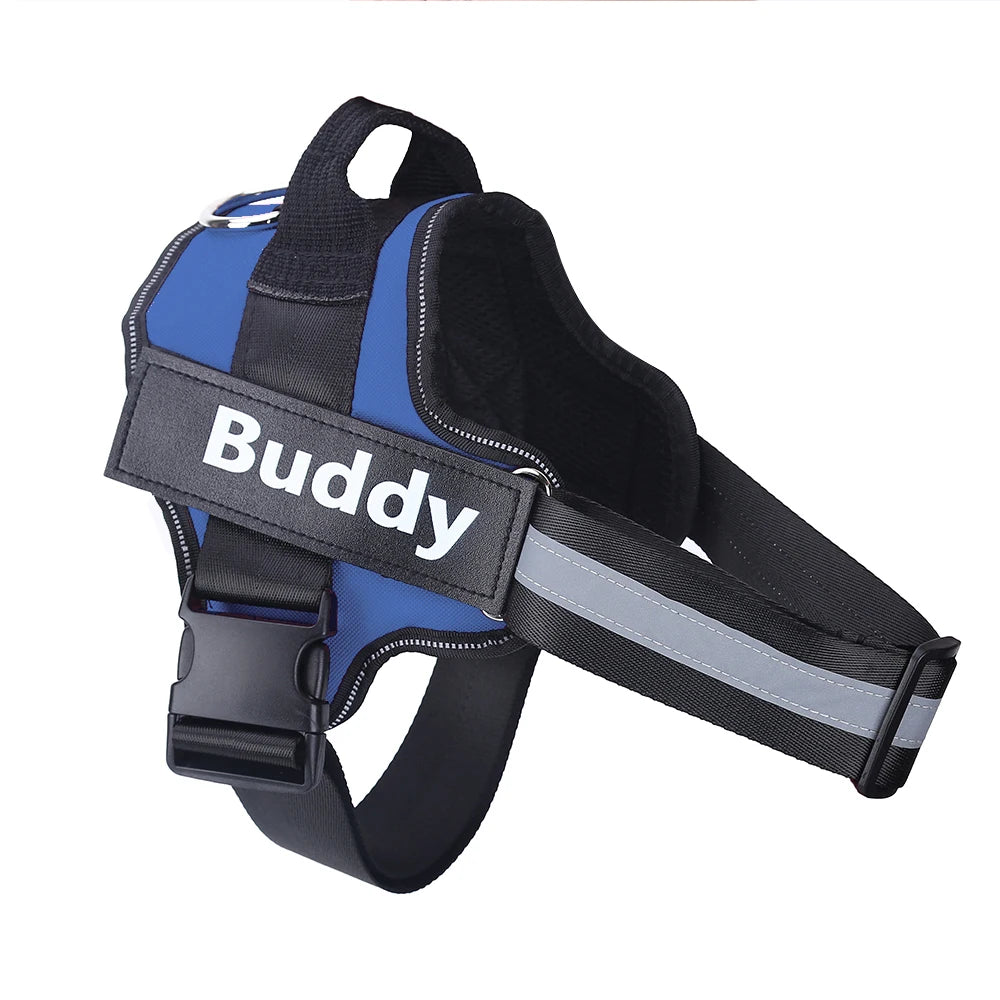 Personalized Dog Harness NO PULL Reflective Breathable Pet Harness For Small Large Dog Harness Vest With Name Custom Patch