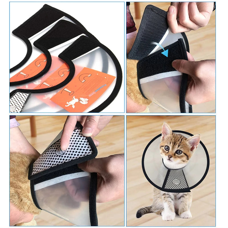 Postoperative Pet Grooming Cover Cat Accessories for Cats Wound Healing Cone Dog Collar Gato Kedi Protector Mascotas Supplies