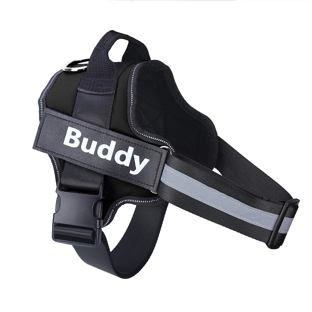 Personalized Dog Harness NO PULL Reflective Breathable Pet Harness For Small Large Dog Harness Vest With Name Custom Patch