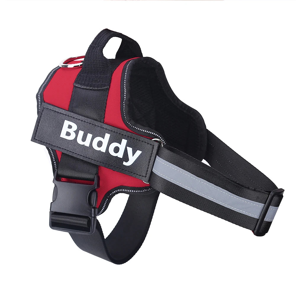 Personalized Dog Harness NO PULL Reflective Breathable Pet Harness For Small Large Dog Harness Vest With Name Custom Patch