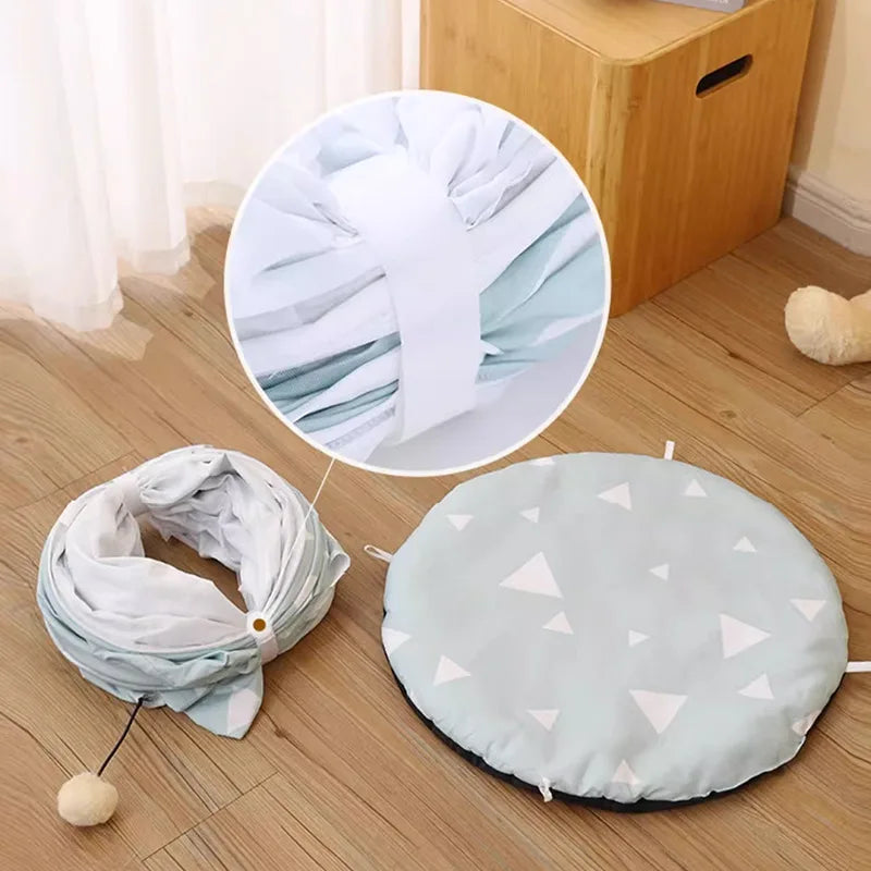 New Cat Tunnel Foldable Circular Cat Nest Cushion
