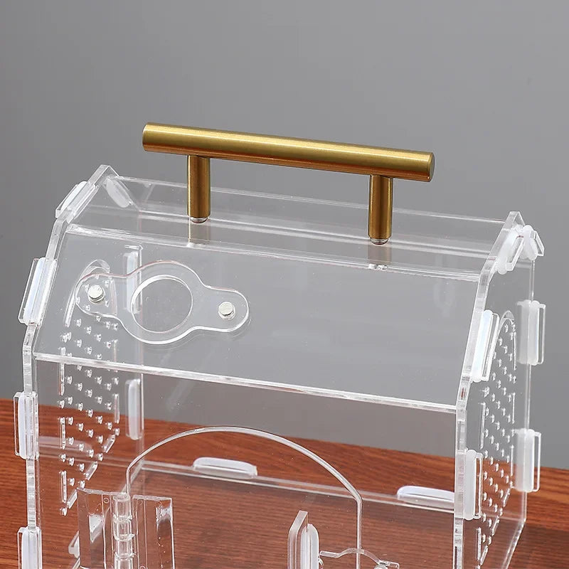 Transparent Garden Reptile Breeding Box One-Piece And Foldable Acrylic Reptiles Ecological Breeding Boxes For Lizard Snake