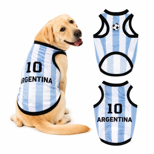 New Dog Soccer Jersey Breathable Summer Pet Clothes Quick-Dry Sleeveless Football Shirt Vest for Small Medium Large Dogs