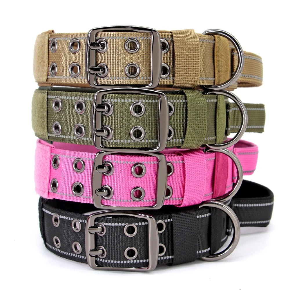 Military Tactical Dog Collar Personalized Strong Dog Training Collars With Handle Durable For Medium Large Dogs German Shepard