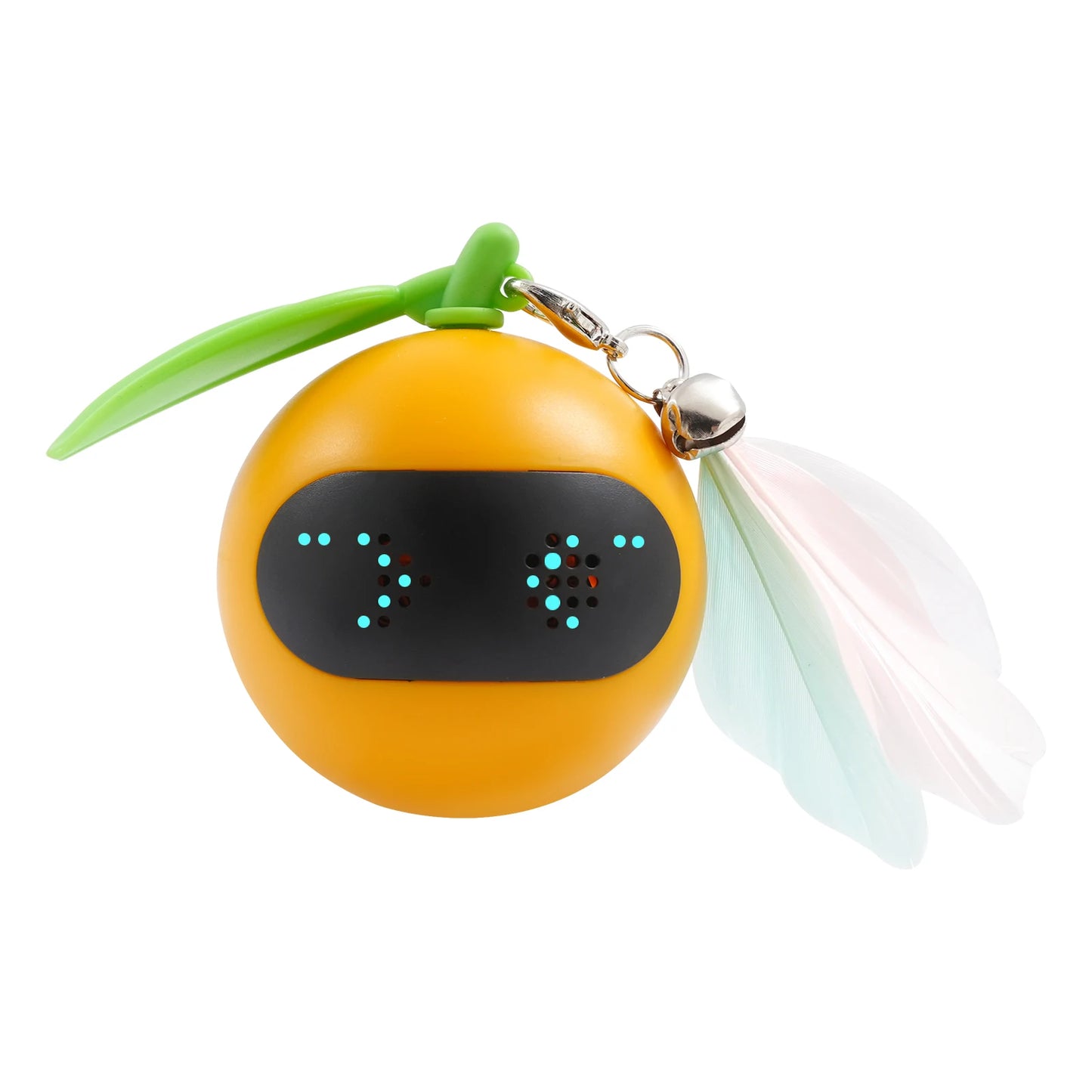 Orange+Green Interactive Cat Toy, LED Light Electric Moving Ball, Automatic Rolling Ball Cat Toy