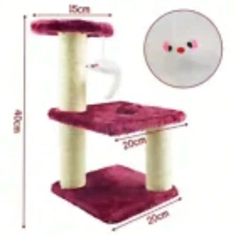 Cat scratch tree pillar indoor climbing activity center play house