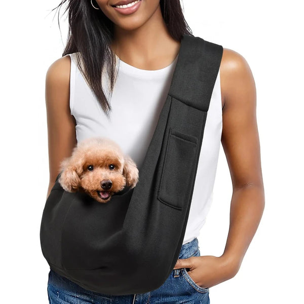 Pet Crossbody Bag Backpack, Black
