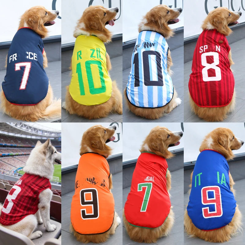2026 Soccer Cat Dog Football Breathable Mesh Jersey Dog Jersey Thin Cool Summer Pet Clothes T Shirt Puppy Soft Quick Dry Vest
