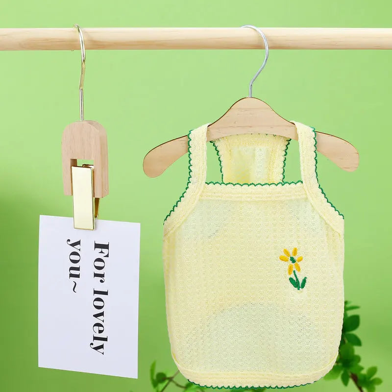 Pet Suspenders Puppy Clothes Thin Cooling Dog Summer Vest Small Dog Shirt Breathable Mesh Cat Clothing Chihuahua Bichon T Shirts