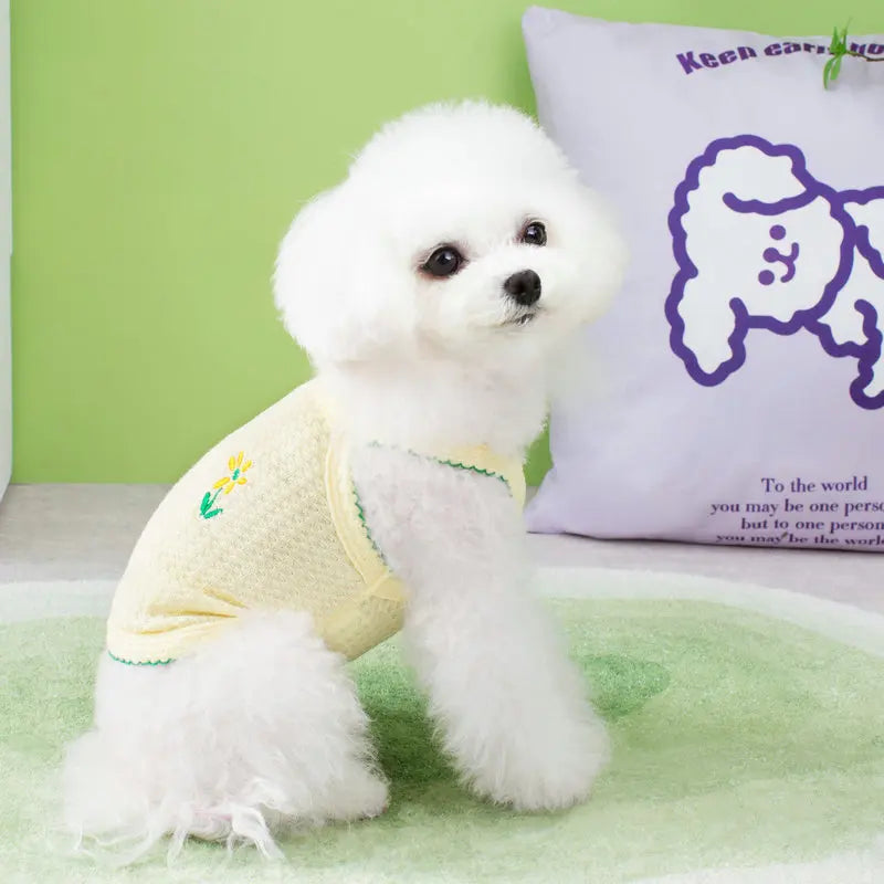 Pet Suspenders Puppy Clothes Thin Cooling Dog Summer Vest Small Dog Shirt Breathable Mesh Cat Clothing Chihuahua Bichon T Shirts