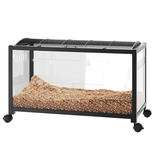 Large Plastic Metal Mouse Cage With Wheels Small Animal Habitat For Dwarf Syrian Hamster House Guinea Pig Gerbil Accessories