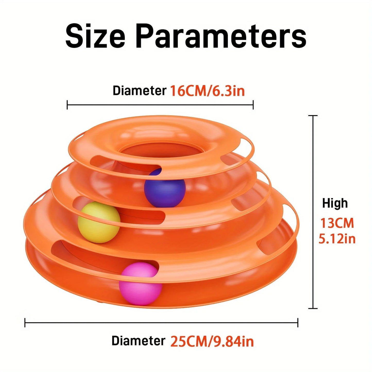3-Layer Interactive Cat Toy Tower 🐱🎯🌈