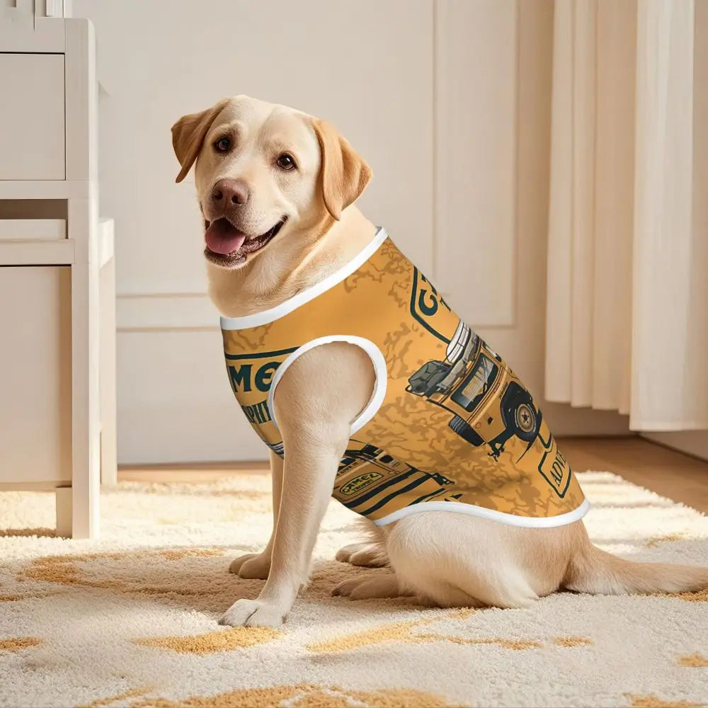 Personalized Camel Trophy Dogs Clothes Breathable Soft Pet Vests Large Dog Jacket Pet Accessories