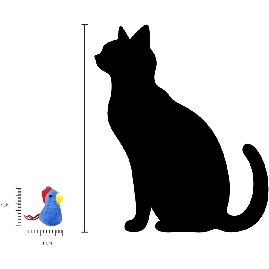 Catnip Cat Toy 2 Pack Chicken Bird Interactive Chew Kicker Toys