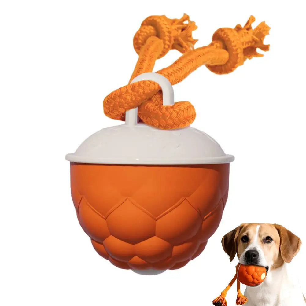 Interactive Dog Toys Smart Rolling Ball With Rope Motion Activated Automatic Moving Squeaky Dog Training Puppy Chew Toy Balls