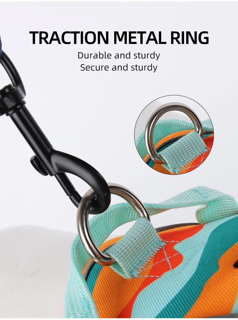 New Reflective Dog Harnesse with Handle Explosion Proof Rush Big Dog Chest Harness Outdoor Commuter Anti-breakaway Dog Leash