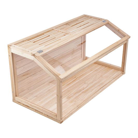 Wooden Hamster Cage 270° Viewing Hamster Habitat Hamster Cage with Openable Top Ventilated Animal Cage for Gerbils Mice