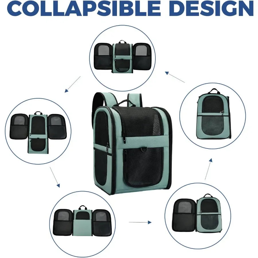 Ventilated and Padded Dog Cat Carrier Backpack