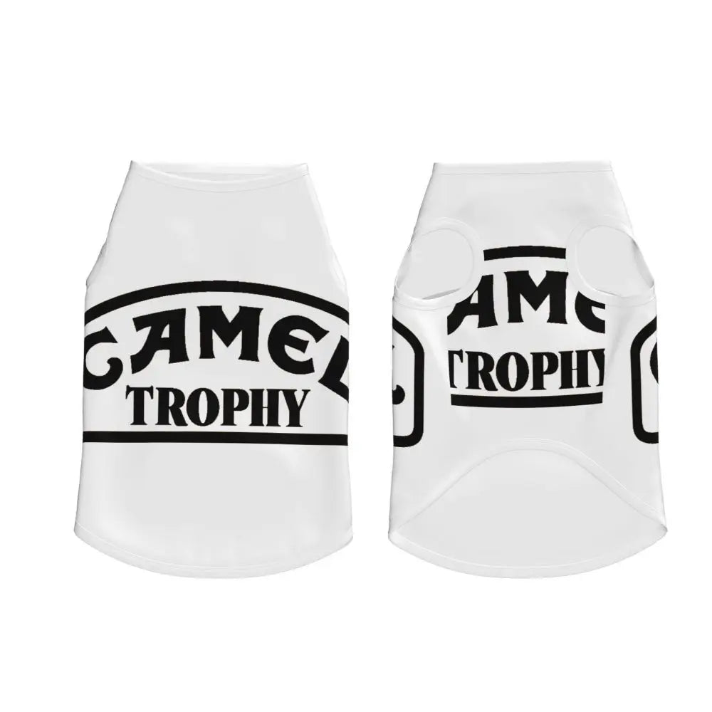 Personalized Camel Trophy Dogs Clothes Breathable Soft Pet Vests Large Dog Jacket Pet Accessories