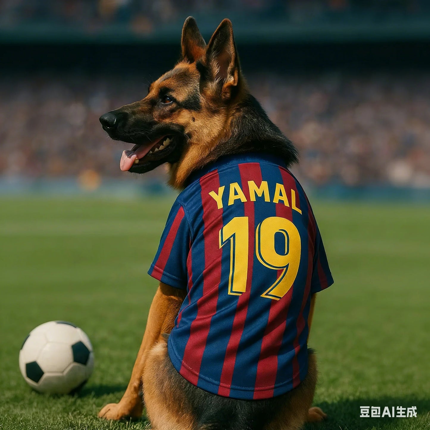 Yamal 19 Pet Dog Jersey Soft Breathable Polyester Football Striped T-Shirt for Small Medium Large Dogs Sports Style Comfortable