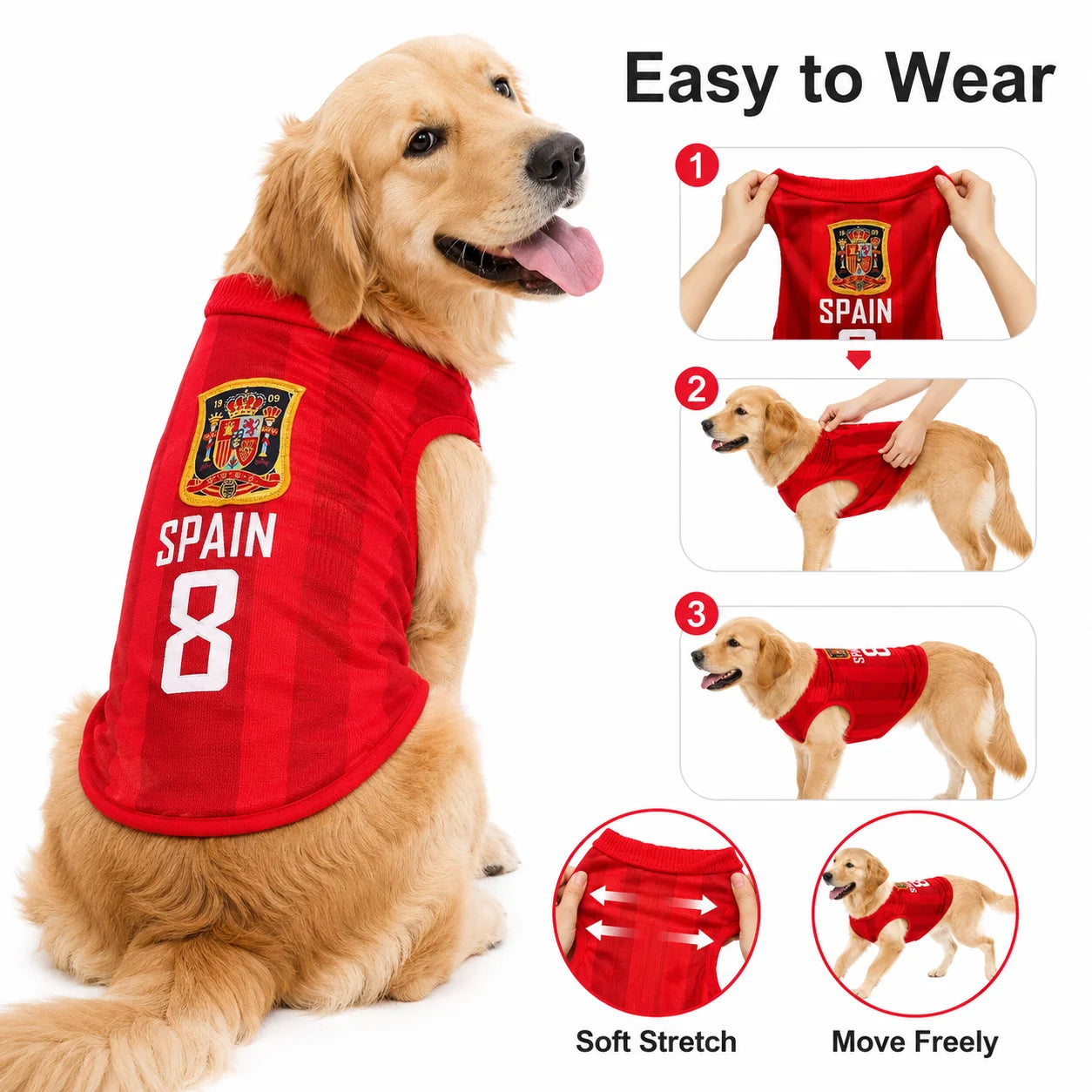 Breathable Mesh Dog Sports Jersey, Lightweight Pet Football Shirt for Small & Medium Dogs, Summer Puppy Vest Clothing for Teddy,