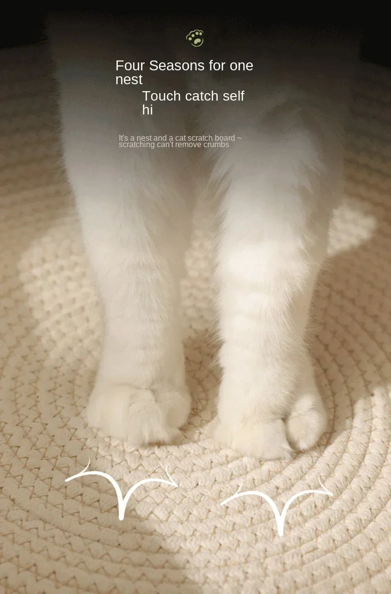 Handwoven Cotton Rope Cat Bed