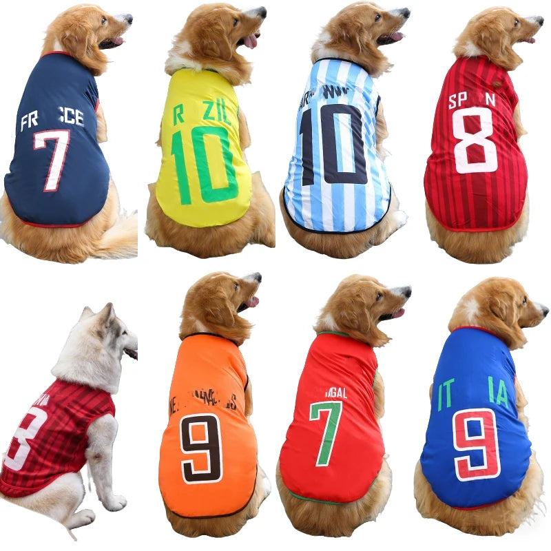 2026 Soccer Cat Dog Football Breathable Mesh Jersey Dog Jersey Thin Cool Summer Pet Clothes T Shirt Puppy Soft Quick Dry Vest