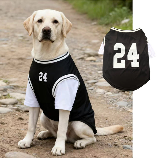 Summer Pet Dog Cooling Vest Basketball Soft Faux Two-Piece Clothes Summer Casual Shirt For Medium Large Dog Labrador Pet Clothes