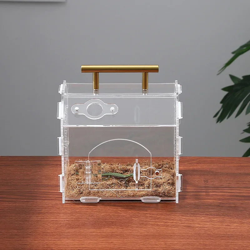Transparent Garden Reptile Breeding Box One-Piece And Foldable Acrylic Reptiles Ecological Breeding Boxes For Lizard Snake