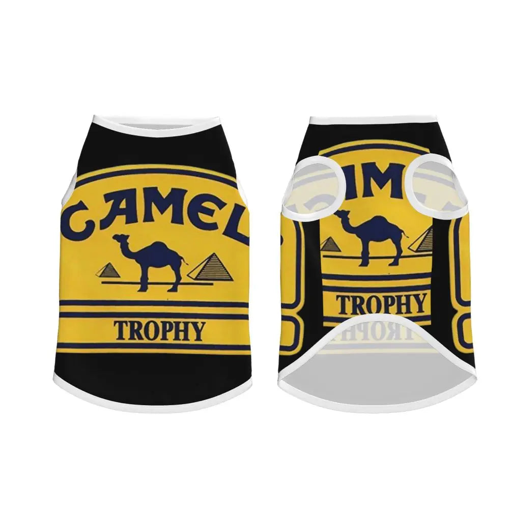 Personalized Camel Trophy Dogs Clothes Breathable Soft Pet Vests Large Dog Jacket Pet Accessories