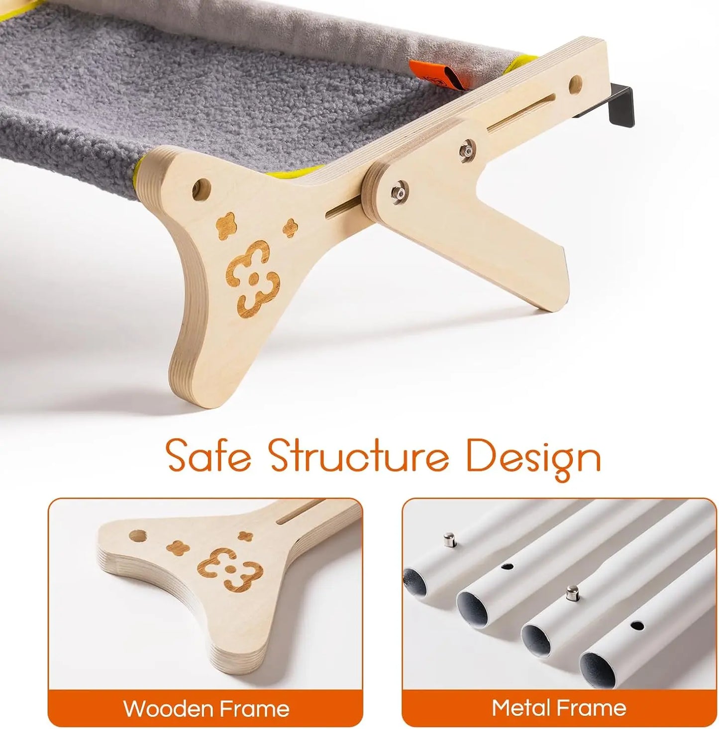 Cat Window Perch Cat Window Hammock Seat 2 in 1 Beige Cream Grey Pink Adjustable Steady Cat Bed for Indoor Cats