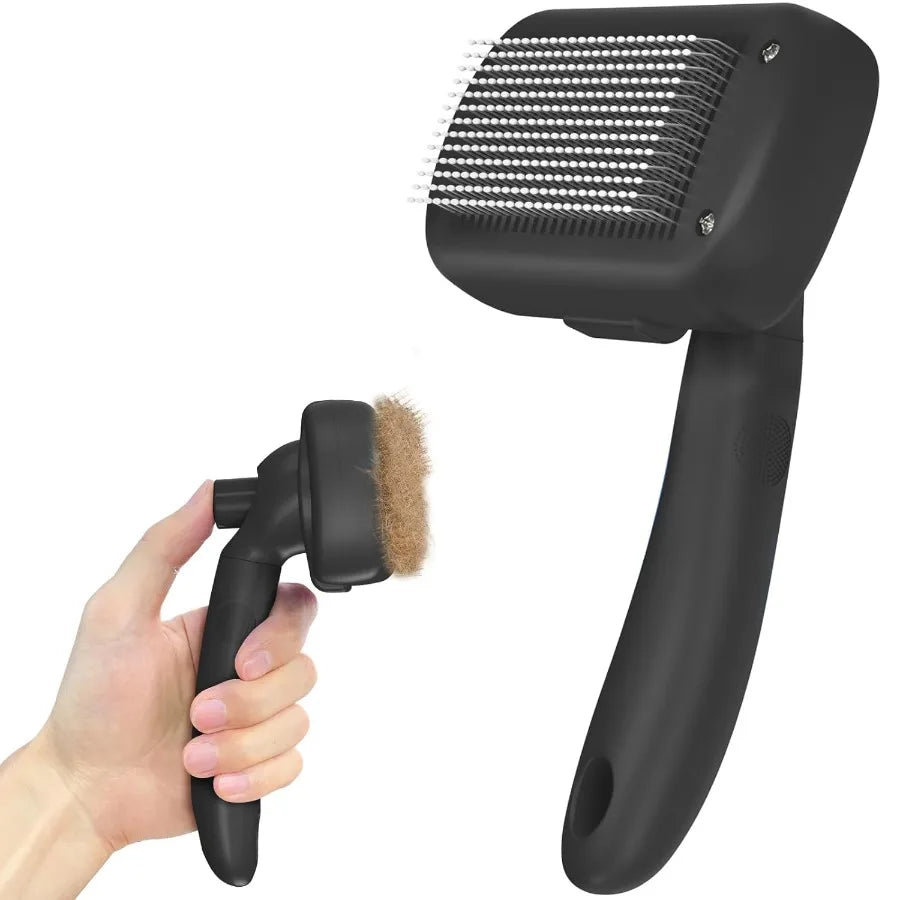 Self Cleaning Shedding Brush for Dogs and Cats Skin Friendly Grooming Tool with Effective Deshedding and Hair Removal Functiona