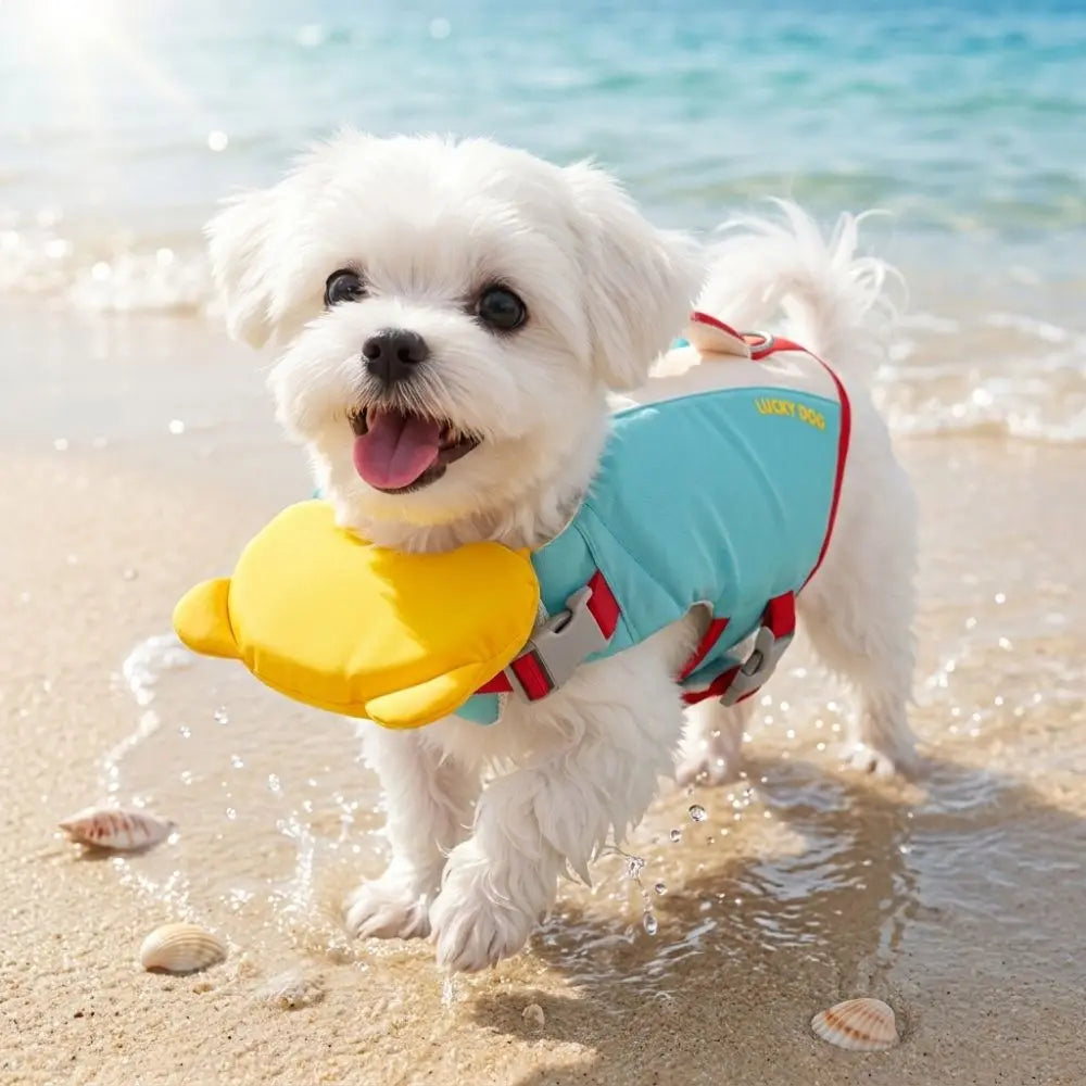 Strong Buoyancy Dog Life Jacket Adjustable Breathable Dog Swimming Suit Quick Drying Waterproof Dog Life Preserver Boating