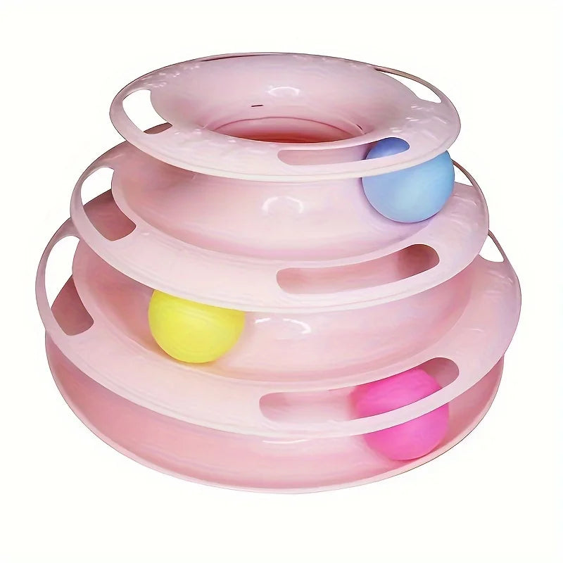 3-Layer Interactive Cat Toy Tower 🐱🎯🌈