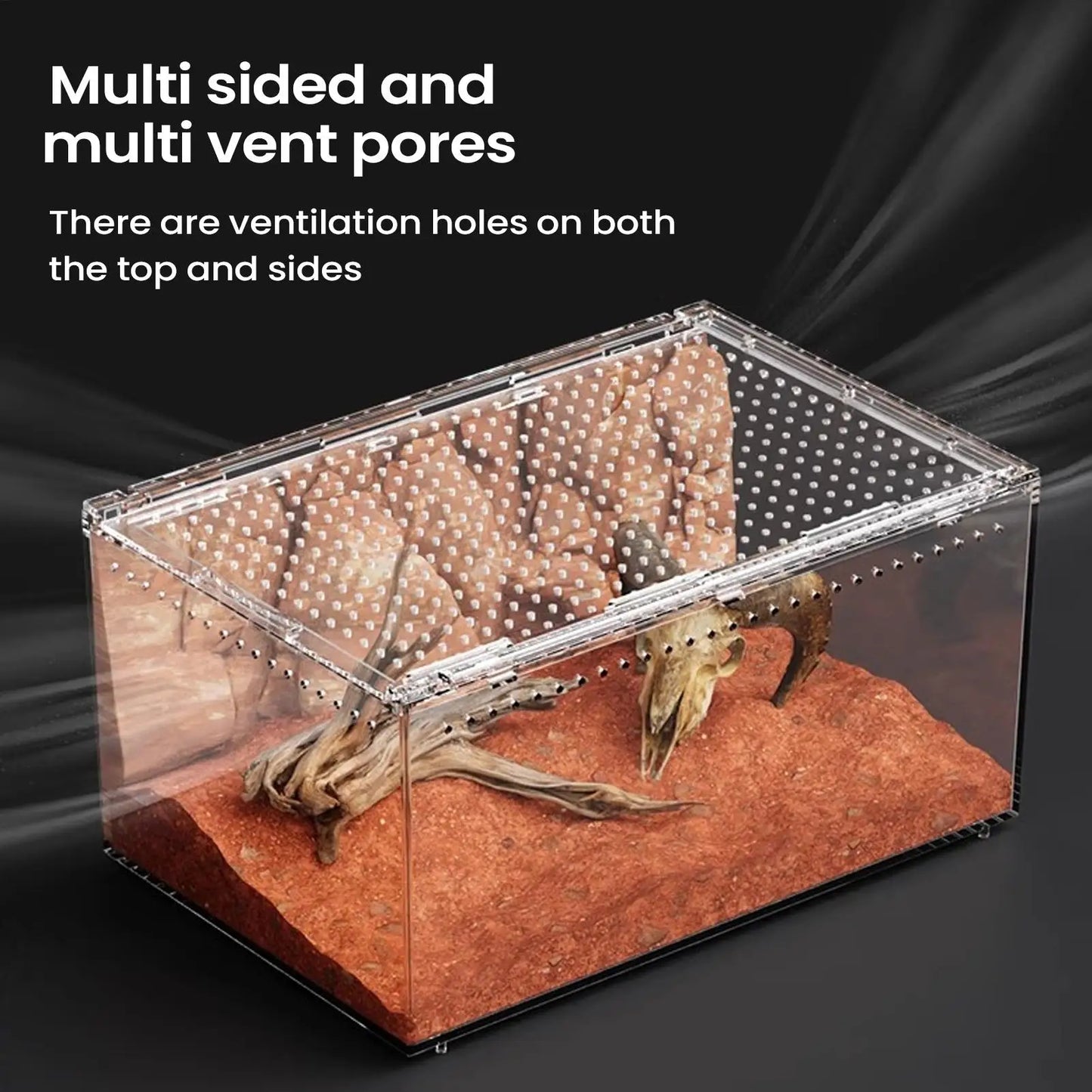 Spider Enclosure Transparent Reptile Terrarium Tank Habitat with Ventilation for Tarantula Gecko Snake Frog Scorpion Lizard