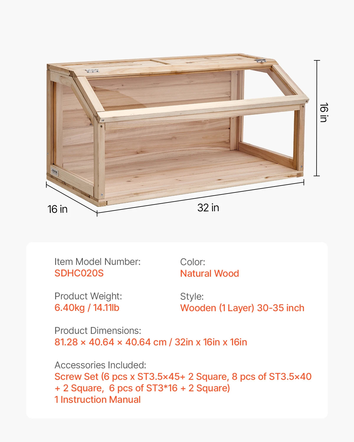 Wooden Hamster Cage 270° Viewing Hamster Habitat Hamster Cage with Openable Top Ventilated Animal Cage for Gerbils Mice