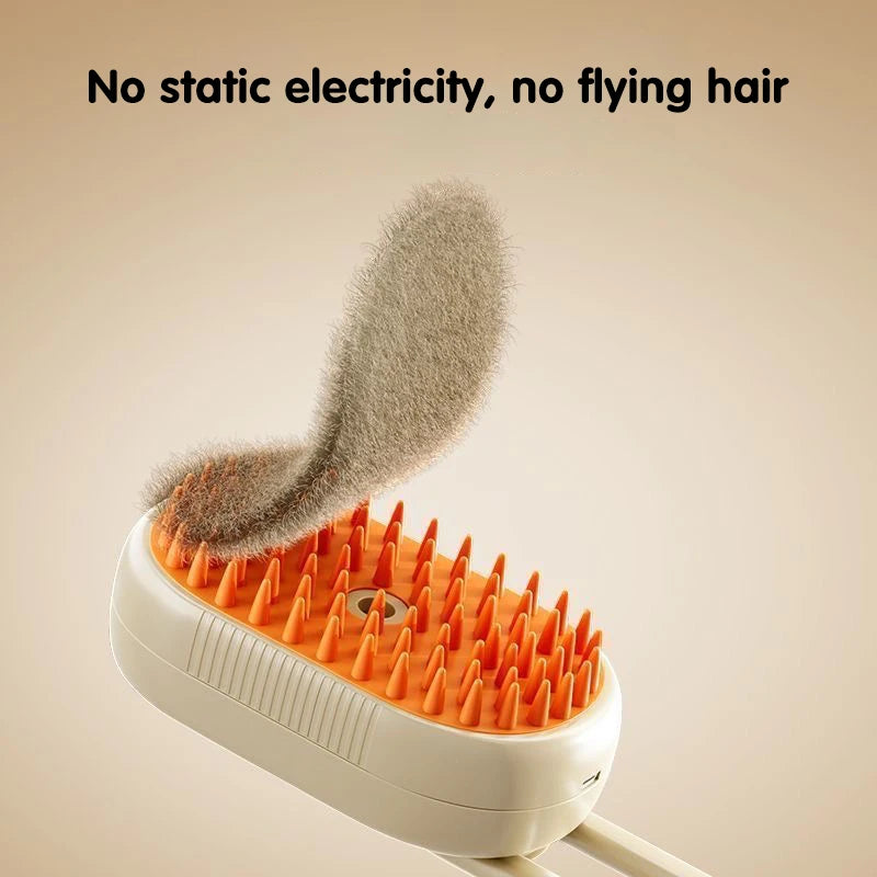 Electric Steam Pet Brush 🐾⚡