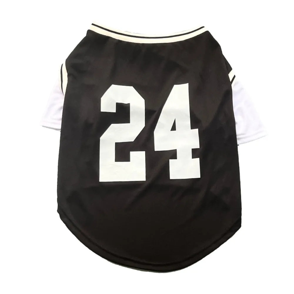 Summer Pet Dog Cooling Vest Basketball Soft Faux Two-Piece Clothes Summer Casual Shirt For Medium Large Dog Labrador Pet Clothes