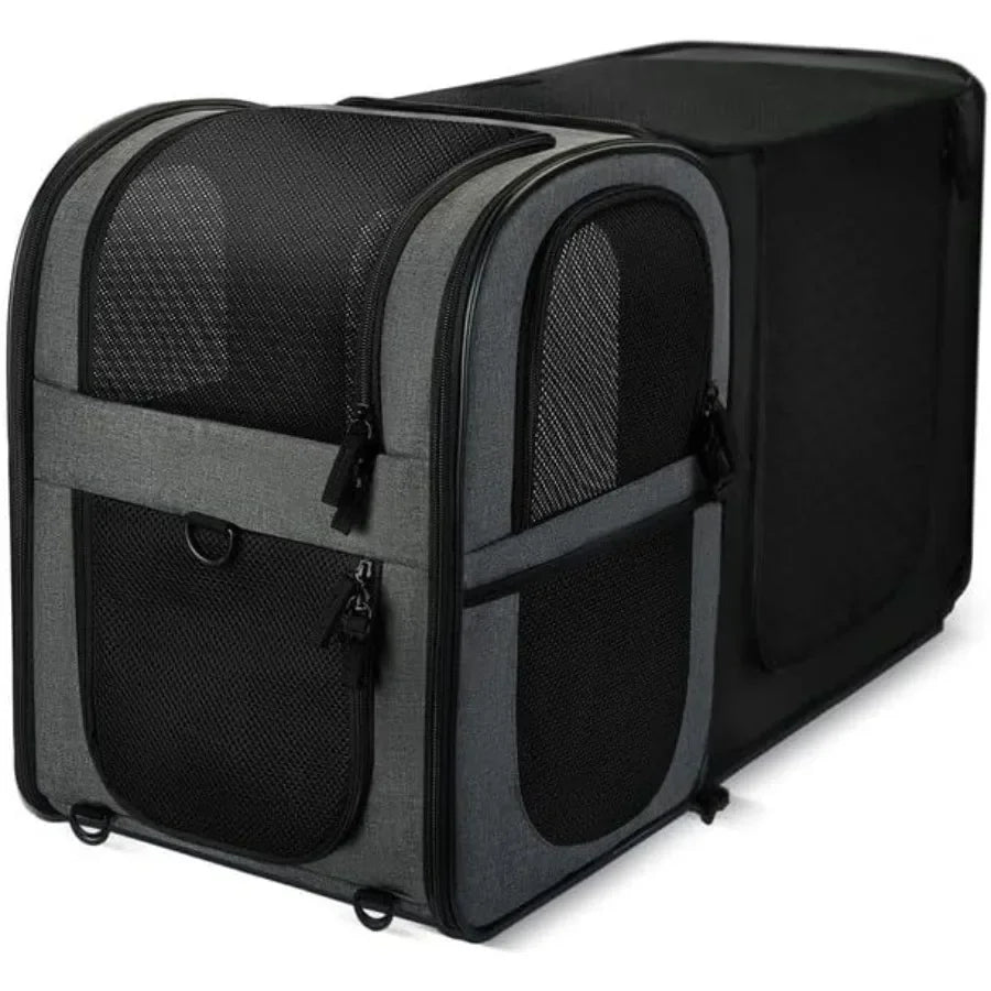 Pet Carrier Backpack for Large Small Cats and Dogs Puppies with Safety Features and Cushion Back Support Ideal for Travel Hikin