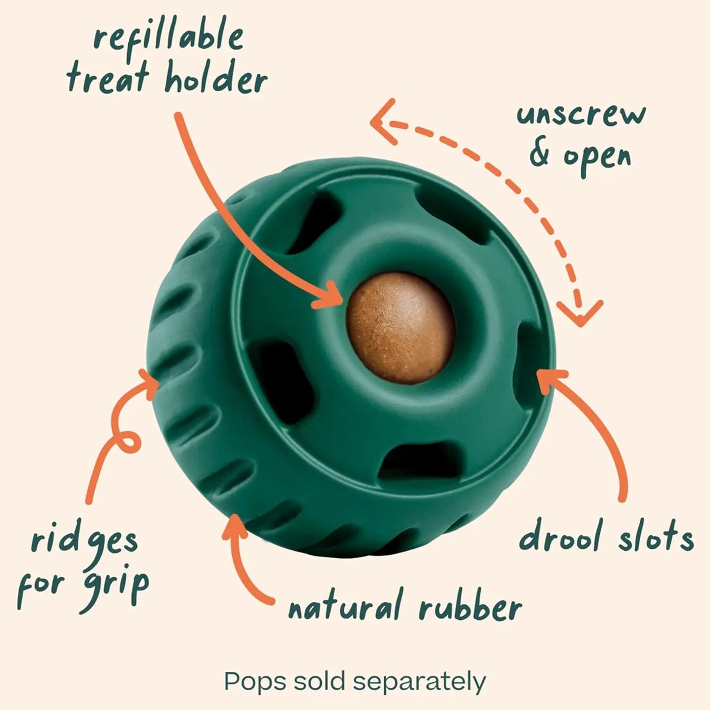 Interactive Dog Ball Toy for Medium to Large Dogs, Long-Lasting and Low-Mess Design to Keep Pets Busy