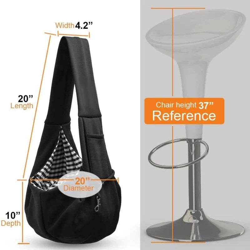 Pet Crossbody Bag Backpack, Black