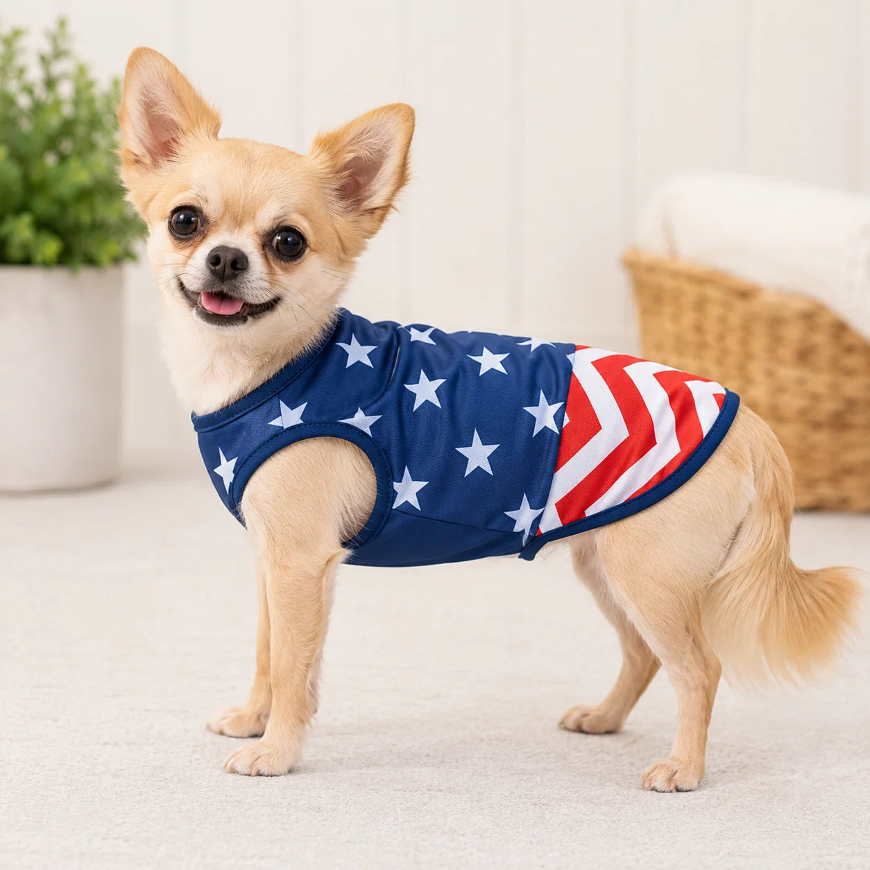 Small Dog Independence Day Shirt Summer Pet Clothes Cat Puppy Vest Chihuahua Yorkie American Flag Costume